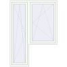 Pricing Balcony doors 1500x2100 mm BALCONY DOOR REHAU EURO 70 RAL 9016 Traffic white two-sided