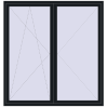 Pricing Balcony doors 2000x2100 mm BALCONY DOOR REHAU EURO 70 BLACK_COOL_110L-2 two-sided
