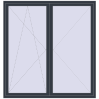 Pricing Balcony doors 2000x2100 mm BALCONY DOOR REHAU SYNEGO ANTHRACITE_GREY_STRUKTURAL external