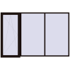 Pricing Balcony doors 3200x2100 mm BALCONY DOOR REHAU EURO 70 BLACK_BROWN two-sided