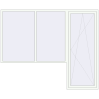 Pricing Balcony doors 2800x2300 mm BALCONY DOOR REHAU EURO 70 RAL 9016 Traffic white two-sided