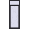 Pricing Balcony doors 900x2450 mm BALCONY DOOR REHAU SYNEGO BLACK_ULTI-MATT two-sided