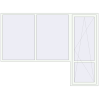 Pricing Balcony doors 2800x2100 mm BALCONY DOOR REHAU EURO 70 RAL 9016 Traffic white two-sided
