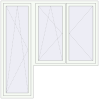 Pricing Balcony doors 2100x2100 mm BALCONY DOOR REHAU EURO 70 RAL 9016 Traffic white two-sided