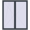 Pricing Balcony doors 1900x2200 mm BALCONY DOOR REHAU SYNEGO ANTHRACITE_GREY_STRUKTURAL two-sided