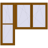 Ustalenie cen Drzwi balkonowe 2500x2260 mm BALCONY DOOR REHAU SYNEGO GOLDEN OAK dwustronny