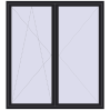 Pricing Balcony doors 2000x2200 mm BALCONY DOOR REHAU SYNEGO BLACK_ULTI-MATT two-sided