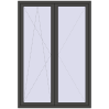 Pricing Balcony doors 1500x2200 mm BALCONY DOOR REHAU SYNEGO BASALT_GREY two-sided