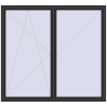 Pricing Balcony doors 2400x2200 mm BALCONY DOOR REHAU EURO 70 ANTHRACITE_GREY_GLATT two-sided