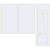 Pricing Balcony doors 2800x2400 mm BALCONY DOOR REHAU EURO 70 RAL 9016 Traffic white two-sided
