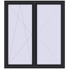 Ustalenie cen Drzwi balkonowe 1700x1900 mm BALCONY DOOR REHAU SYNEGO BLACK_ULTI-MATT dwustronny