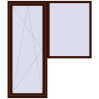 Pricing Balcony doors 1900x2200 mm BALCONY DOOR REHAU EURO 70 BLACK_CHERRY two-sided