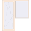 Ustalenie cen Drzwi balkonowe 1900x2200 mm BALCONY DOOR REHAU EURO 70 CREAME_WHITE_50L-2 dwustronny