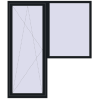 Pricing Balcony doors 1900x2200 mm BALCONY DOOR REHAU SYNEGO BLACK_COOL_110L-2 two-sided
