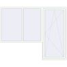 Pricing Balcony doors 2700x2150 mm BALCONY DOOR REHAU EURO 70 RAL 9016 Traffic white two-sided