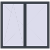 Ustalenie cen Drzwi balkonowe 2300x2200 mm BALCONY DOOR REHAU EURO 60 ANTHRACITE_GREY_STRUKTURAL dwustronny