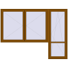 Pricing Balcony doors 2800x2100 mm BALCONY DOOR REHAU SYNEGO GOLDEN OAK two-sided