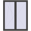 Ustalenie cen Drzwi balkonowe 1700x2100 mm BALCONY DOOR REHAU SYNEGO BASALT_GREY dwustronny