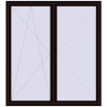 Pricing Balcony doors 2000x2200 mm BALCONY DOOR REHAU EURO 70 BLACK_BROWN two-sided