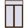 Pricing Balcony doors 1600x2400 mm BALCONY DOOR REHAU SYNEGO DARK_OAK two-sided