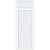 Pricing Balcony doors 900x2450 mm BALCONY DOOR REHAU SYNEGO RAL 9016 Traffic white two-sided