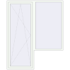 Pricing Balcony doors 1900x2330 mm BALCONY DOOR REHAU SYNEGO RAL 9016 Traffic white two-sided