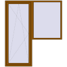 Pricing Balcony doors 1900x2200 mm BALCONY DOOR REHAU SYNEGO GOLDEN OAK two-sided
