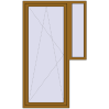 Ustalenie cen Drzwi balkonowe 1270x2140 mm BALCONY DOOR REHAU SYNEGO LIGHT_OAK dwustronny
