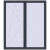 Pricing Balcony doors 2000x2300 mm BALCONY DOOR REHAU SYNEGO ANTHRACITE_GREY_STRUKTURAL external