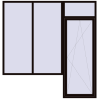 Pricing Balcony doors 2520x2610 mm BALCONY DOOR REHAU EURO 70 BLACK_BROWN two-sided