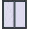 Pricing Balcony doors 1800x2100 mm BALCONY DOOR REHAU SYNEGO ANTHRACITE_GREY_STRUKTURAL two-sided