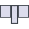 Pricing Balcony doors 3250x2100 mm BALCONY DOOR REHAU EURO 70 ANTHRACITE_GREY_STRUKTURAL two-sided