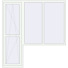 Pricing Balcony doors 2000x2100 mm BALCONY DOOR REHAU SYNEGO RAL 9016 Traffic white two-sided