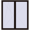 Pricing Balcony doors 1996x2162 mm BALCONY DOOR REHAU EURO 60 BLACK_BROWN two-sided