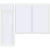 Pricing Balcony doors 2800x2400 mm BALCONY DOOR REHAU EURO 70 RAL 9016 Traffic white two-sided