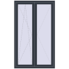 Pricing Balcony doors 1200x2000 mm BALCONY DOOR REHAU EURO 70 ANTHRACITE_GREY_STRUKTURAL two-sided
