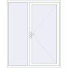 Pricing Entrance doors 1700x2100 mm DOOR KORSA OPTIMUM REHAU BRILLANT RAL 9016 Traffic white two-sided