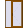 Pricing Entrance doors 1400x2100 mm DOOR KORSA OPTIMUM REHAU BRILLANT GOLDEN OAK two-sided