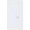 Pricing Entrance doors 1230x2350 mm DOOR KORSA OPTIMUM REHAU BRILLANT RAL 9016 Traffic white two-sided
