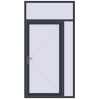 Pricing Entrance doors 1300x2500 mm DOOR KORSA ENERGY-SAVING REHAU SYNEGO ANTHRACITE_GREY_STRUKTURAL two-sided