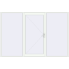 Pricing Entrance doors 3000x2000 mm DOOR KORSA OPTIMUM REHAU BRILLANT RAL 9016 Traffic white two-sided
