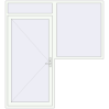 Pricing Entrance doors 2200x2400 mm DOOR KORSA ALU STANDARD 72 RAL 9016 Traffic white two-sided