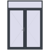 Pricing Entrance doors 1800x2500 mm DOOR KORSA OPTIMUM REHAU BRILLANT ANTHRACITE_GREY_STRUKTURAL two-sided