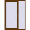 Pricing Entrance doors 1500x2100 mm DOOR KORSA ENERGY-SAVING REHAU SYNEGO WALNUT two-sided