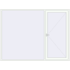 Pricing Entrance doors 2800x2100 mm DOOR KORSA ENERGY-SAVING REHAU SYNEGO RAL 9016 Traffic white two-sided