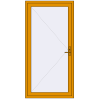 Pricing Entrance doors 1100x2200 mm DOOR KORSA ALU STANDARD 72 RAL 1006 Maize yellow two-sided