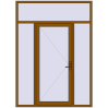 Pricing Entrance doors 1800x2500 mm DOOR KORSA OPTIMUM REHAU BRILLANT GOLDEN OAK two-sided