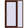 Pricing Entrance doors 1400x2100 mm DOOR KORSA ENERGY-SAVING REHAU SYNEGO BLACK_CHERRY two-sided