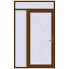 Pricing Entrance doors 1400x2300 mm DOOR KORSA OPTIMUM REHAU BRILLANT WALNUT external