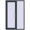 Pricing Entrance doors 1290x2005 mm DOOR KORSA OPTIMUM REHAU BRILLANT ANTHRACITE_GREY_STRUKTURAL two-sided